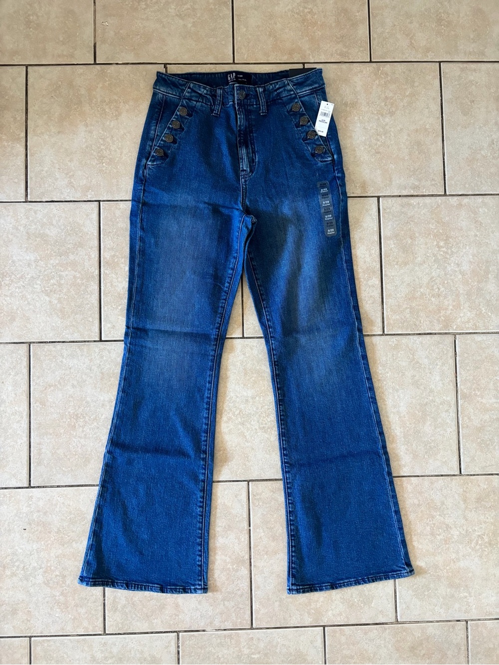GAP Dark Blue High-Rise Bootcut Jeans
